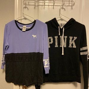 PINK Long sleeve and Hoodie